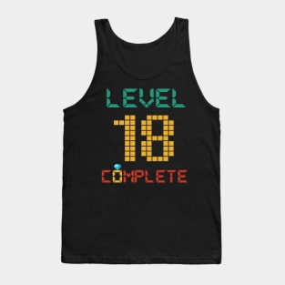 Level 18 Complete Vintage Gift Shirt Celebrate 18th Wedding Tank Top